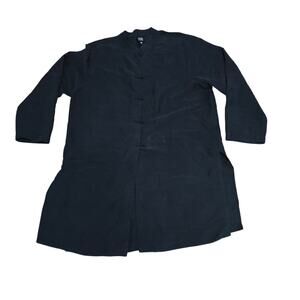 Eileen Fisher Mandarin Designer Style Black Jacket Womes Large